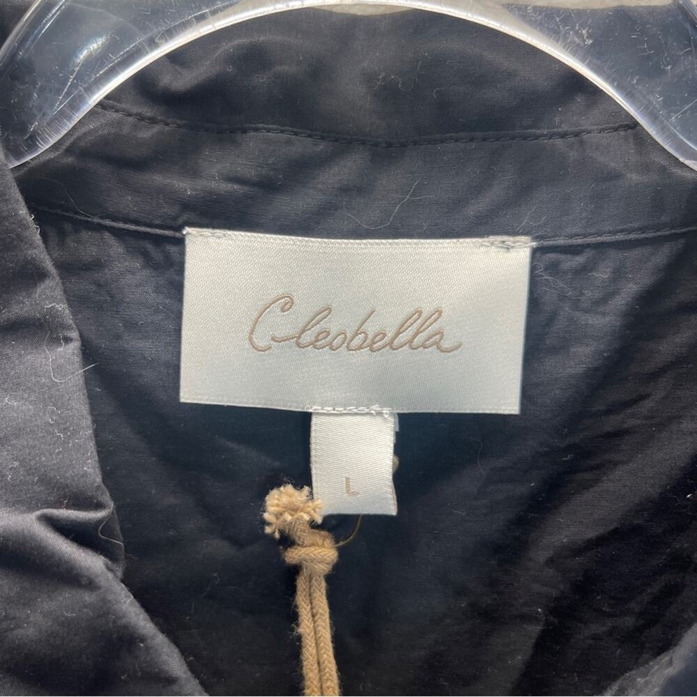 Cleobella Miller Shirt Black Long Sleeve Button Front Relaxed Ethical Blouse - Picture 11 of 13